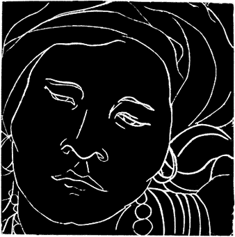 drawing,line,black,figure,woman,female,face,portrait,white,print,texture,afro-american